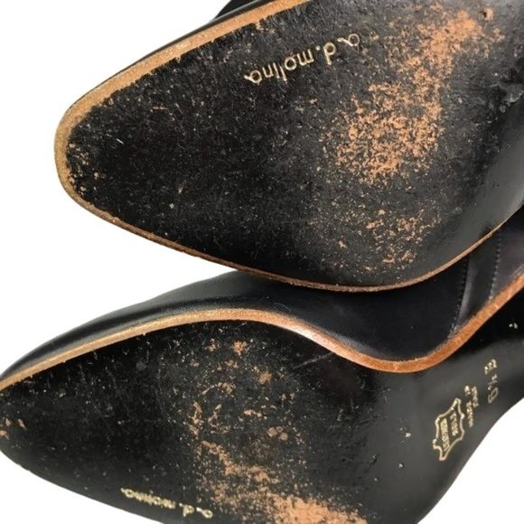 Alberto D Molina 6.5 vintage all leather OTK boots black - Picture 7 of 9